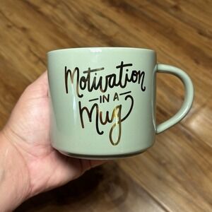 Threshold Porcelain "MOTIVATION IN A MUG" Mug Microwavable/Dishwasher Safe‎